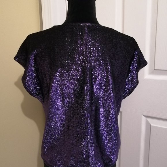 Purple Glittery Top, Loose fit - Picture 2 of 2